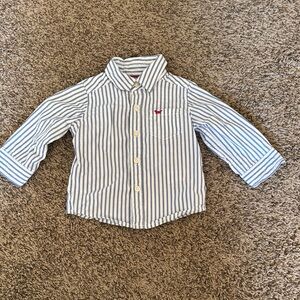 Blue Striped Kids Shirt